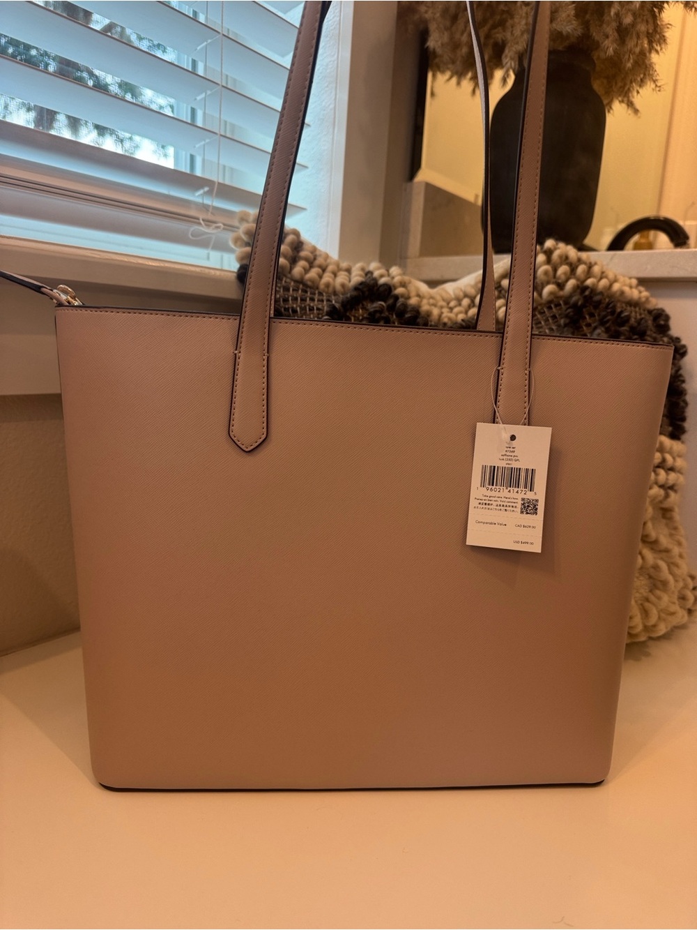 Kate Spade Staci Tote Set - Lilac/ Leather Tote with Matching Pouch - Picture 4 of 14
